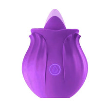 Rose Shape Tongue Licking Vibrator-Pink & Purple
