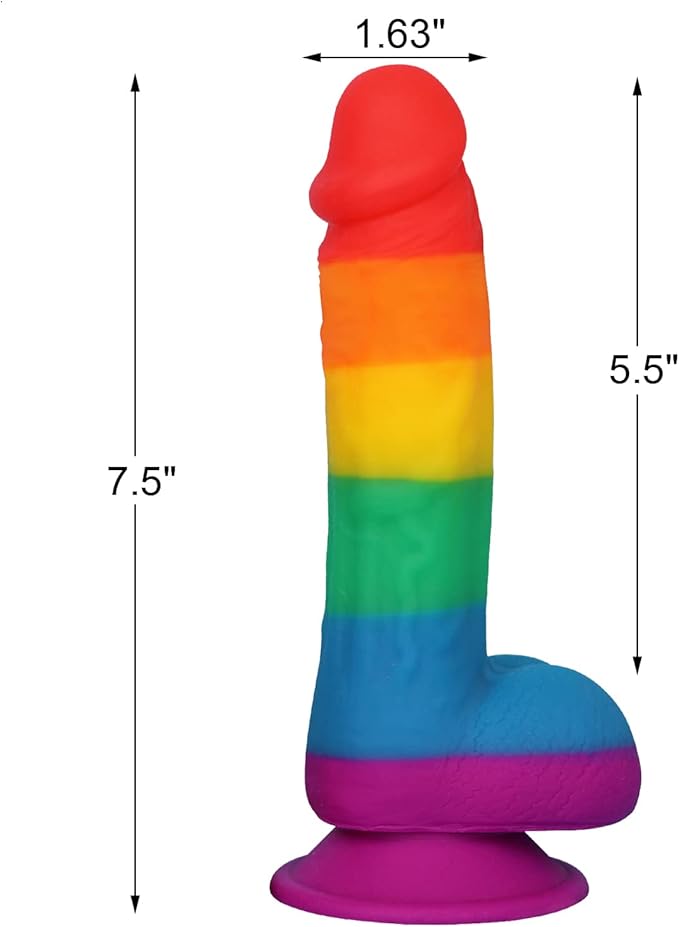 Rainbow Pride Dildo  Meika's Boutique N More LLC