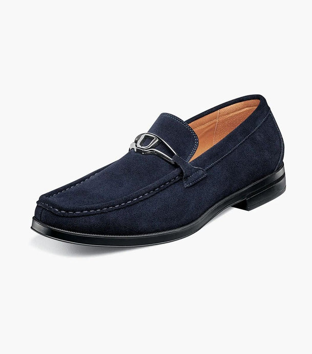Stacy Adams PALLADIAN Moc Toe Slip on Navy Suede Available in Sizes 10 & 11