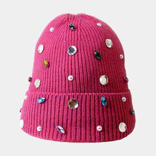 Pearl & Jewel Embellished Knit Beanie Hats