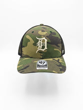 Detroit Tigers ’47 Brand Camo Trucker Snapback Hat