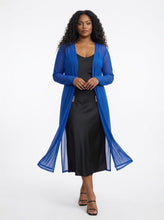 Royal Blue Sheer Mesh Longline Duster Cardigan Available in Size 3X