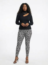 Asymmetrical Cutout Mock-Neck Ribbed Knit Top Available in Size S