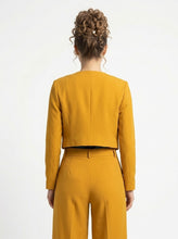 Mustard Cropped Blazer Available in Size L