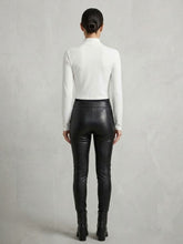 Rhinestone Diamond-Pattern Mock-Neck Top Available in Sizes M-XL