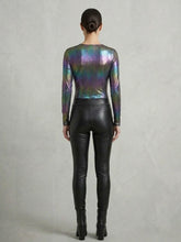 Metallic Rainbow V-Neck Bodysuit Available in Size S