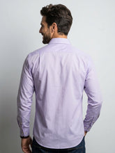 Men's Classic Lavender Long-Sleeve Button-Down Dress Shirt
