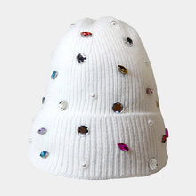 Pearl & Jewel Embellished Knit Beanie Hats