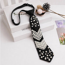 Pearl & Rhinestone Statement Neck Tie