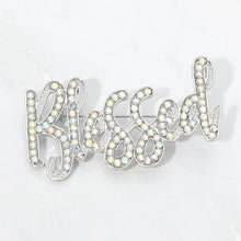 Rhinestone Pave Blessed Pin Brooch