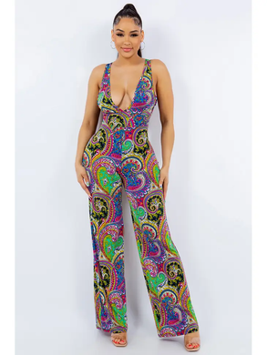 V-Neck Jumpsuit Available in Size S-M LOTS OF STRETCH