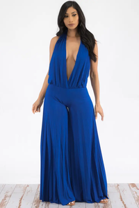 Deep V-Neck Jumpsuit Available in Sizes S-L LOTS OF STRETCH