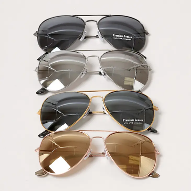 Multicolored Frame Aviator Sunglasses