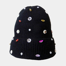 Pearl & Jewel Embellished Knit Beanie Hats