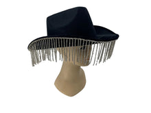 Cowboy Hat with Rhinestone Fringes Med- Large fit