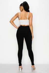 High Rise Super-Stretch Black Skinny Jeans Available in Sizes M-2X