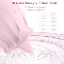 Rose Shape Tongue Licking Vibrator-Pink & Purple