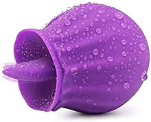 Rose Shape Tongue Licking Vibrator-Pink & Purple