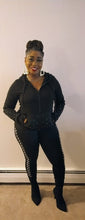 Rhinestone Hoodie Jogger Set Available in sizes S-XL