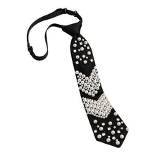 Pearl & Rhinestone Statement Neck Tie