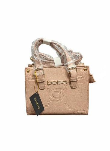 BEBE Embossed Mini Tote Blush Pink