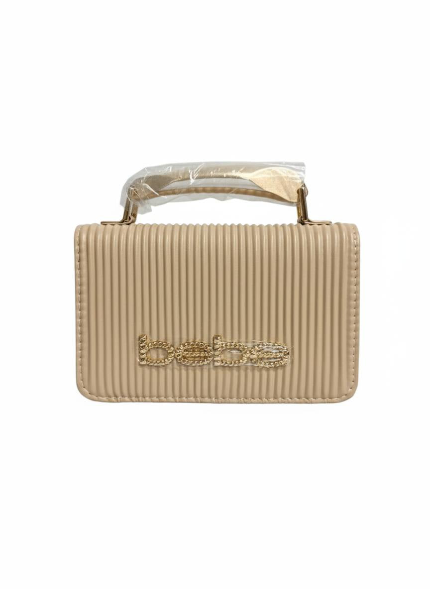 BEBE Tan Luxury Mini Handbag