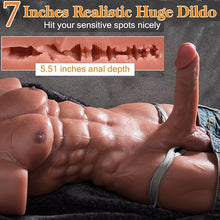 2 in 1 Male Sex Doll with Realistic Dildo Anus, Life Size Sex Doll with 7 Inches Flexible Huge Cock Penis for G-spot Anal Clitoral Stimulation, Unisex Masturbator Sex Toy