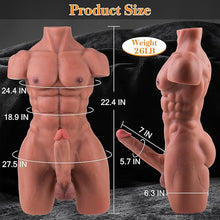 2 in 1 Male Sex Doll with Realistic Dildo Anus, Life Size Sex Doll with 7 Inches Flexible Huge Cock Penis for G-spot Anal Clitoral Stimulation, Unisex Masturbator Sex Toy