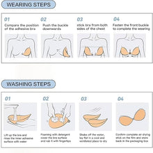 Adhesive Bra Invisible Sticky Strapless Push up Backless Reusable Size B