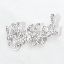 Rhinestone Pave Blessed Pin Brooch