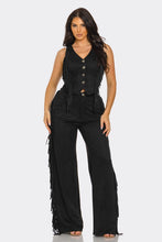 Two-Piece Suede Western Vest & Pants Set Available in Sizes 1X-3X