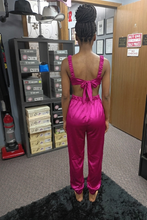 Fuchsia Satin Romper Available Sizes S-L