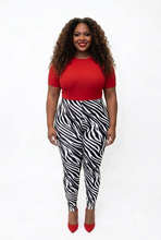Black and White Zebra Print Leggings Available in L-3X