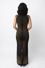 Gold & Black Evening Gown Available in Size S