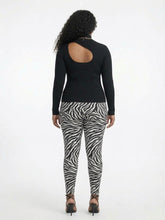 Asymmetrical Cutout Mock-Neck Ribbed Knit Top Available in Size S