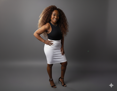 Snow White Stretch Pencil Skirt Available Size S