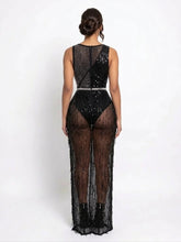 Classy Rhinstone Swimsuit w/ cover up & belt Available in size XL