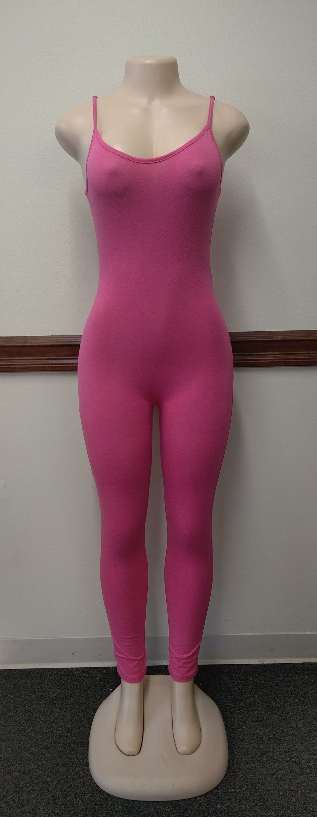 Fuchsia Spaghetti Strap Romper (Lots of stretch) Available in Sizes S-L