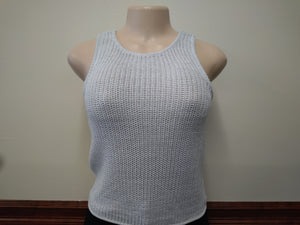 Grey Sleeveless Knit Tank Top Available in Sizes M-L