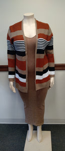 Multi Color Knit Cardigan Sweater Plus Sizes 1X-3X