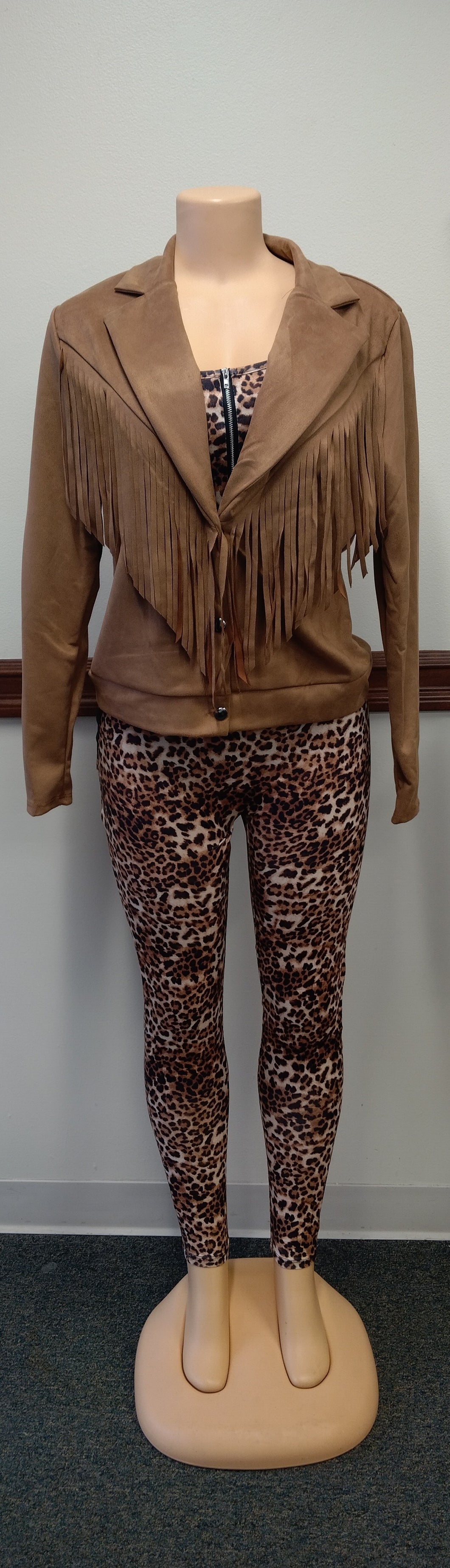 Fringe Faux Suede Jacket Available in Sizes M-XL