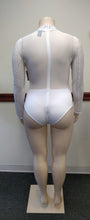 White Sheer Bling Plus Bodysuit Available in Size XL (Lots of Stretch)