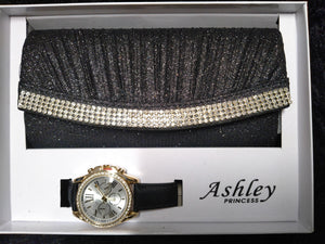 Watch & Rhinestone Purse Gift Set