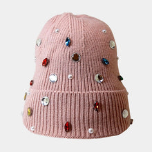 Pearl & Jewel Embellished Knit Beanie Hats