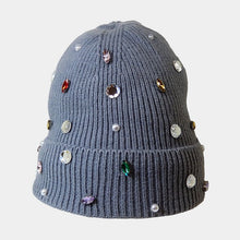 Pearl & Jewel Embellished Knit Beanie Hats