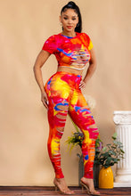 Red Tie Dye Two Piece Set Available in Sizes S-L