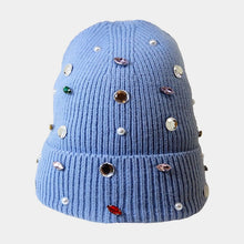 Pearl & Jewel Embellished Knit Beanie Hats