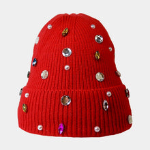 Pearl & Jewel Embellished Knit Beanie Hats