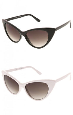 Cat Eye Sunglasses Available in colors Black & White