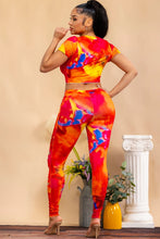 Red Tie Dye Two Piece Set Available in Sizes S-L